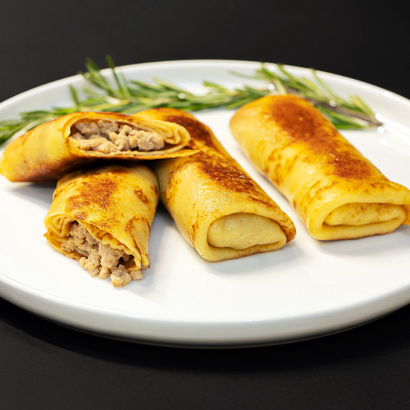 Chicken Stuffed Blini (crepes)