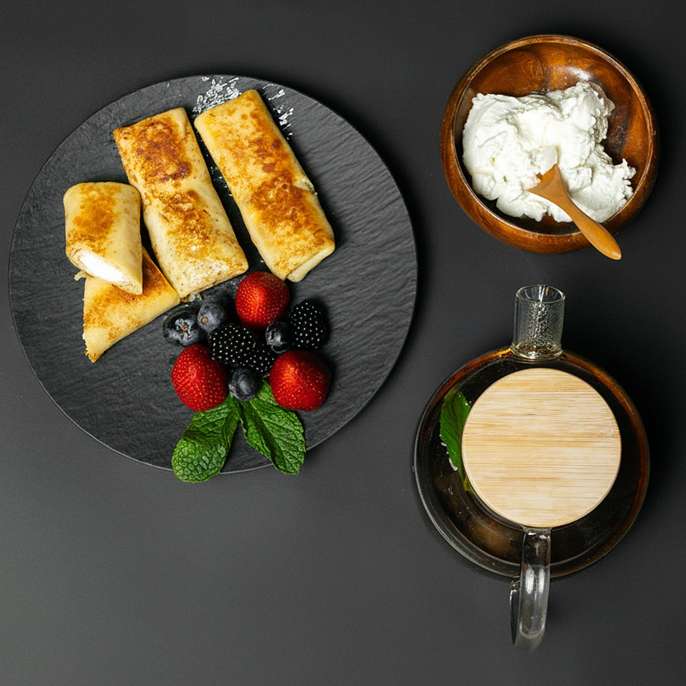 Farmer’s Cheese Stuffed Blini (crepes)