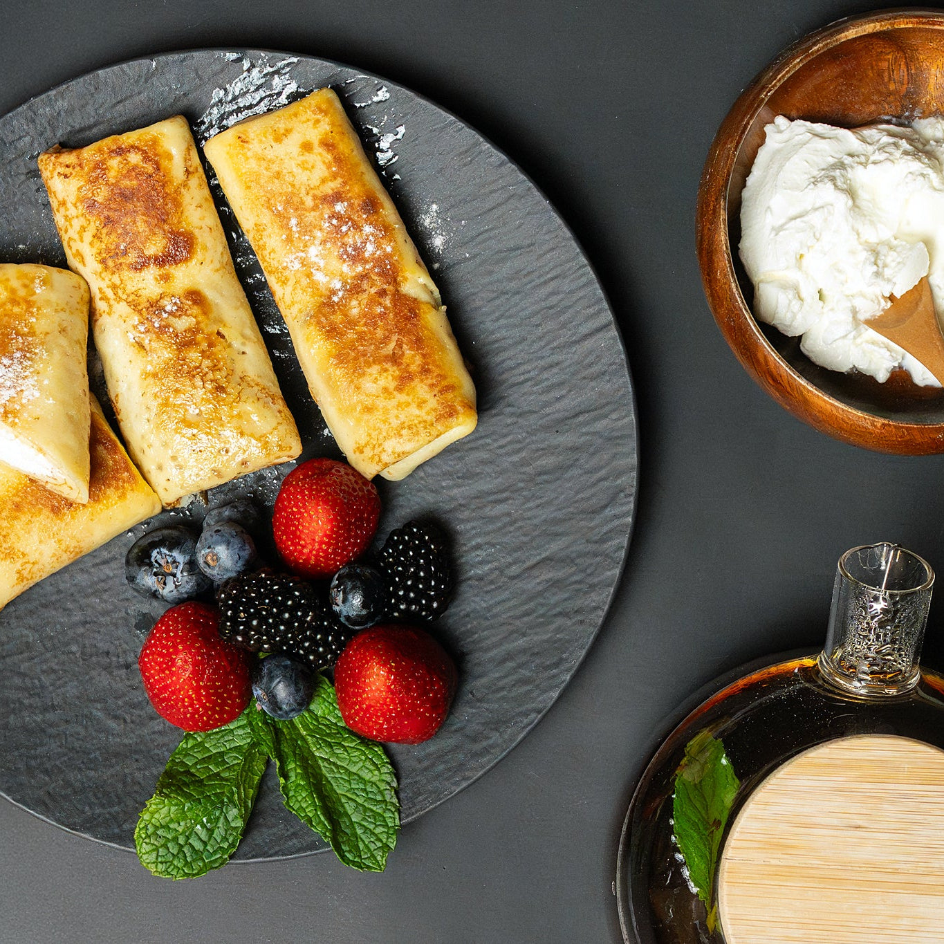 Farmer’s Cheese Stuffed Blini (crepes)